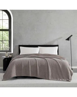 Vera Wang Chenille Jacquard Bonded Plush Blanket