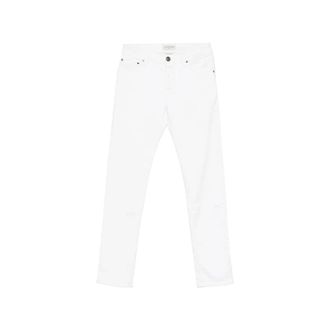 Jacob Cohen Slim-fit Trousers, male, White, Size: W38 Slim-fit Trousers