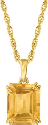 Ross-Simons Citrine Pendant Necklace in 18kt Gold Over Sterling