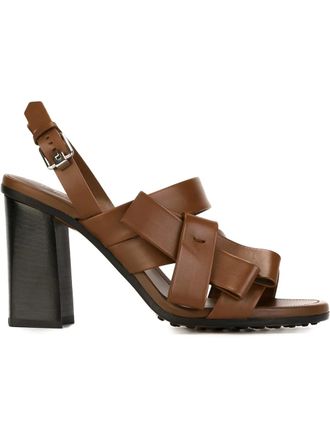 Tod's bow detail sandals - Brown