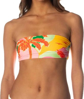 Maaji Reversible Tiffany Strapless Bandeau Bikini Top In Tropical Breeze
