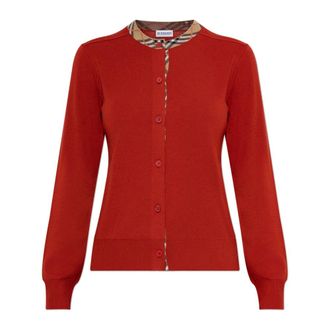 Burberry Cardigans, female, Red, Size: XS Margot Cardigan