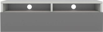 Selsey Selsey Rednaw - Mueble Tv Con Caj&oacute;n - Blanco Mate / Gris Brillo - 100 Cm