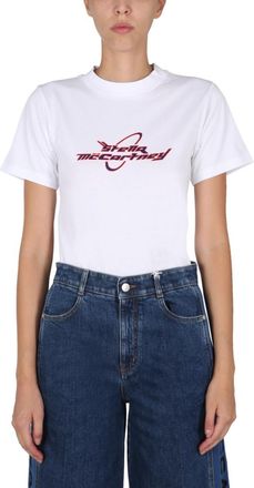 Stella McCartney White Logo Crew Neck T-Shirt