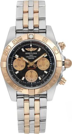 Breitling Pre-owned Breitling Breitling Chronomat Chronograph Automatic Chronometer Black Dial Mens Watch CB014012/BA53-378C