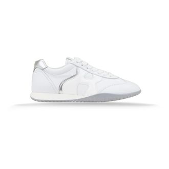 Hogan Sneakers, female, White, 2 UK, Leather Lace-Up Trainers for Women
