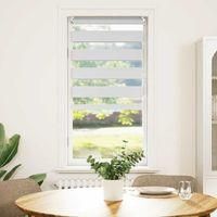 OEM Estor Enrollable Con Estampado De Cebra, 40,9 X 100 Cm, Ancho De La Tela 36,7 Cm, Blanco - Crezuo