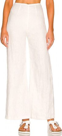 Faithfull The Brand Octavio High Waist Pants In Eggshell