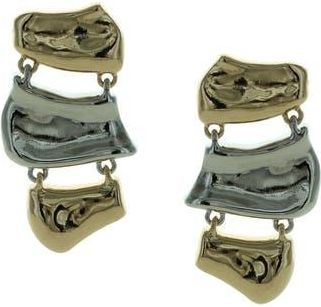 Olivia Welles Isabel Sculpted Drop Earrings in Gold /Silver at Nordstrom Rack