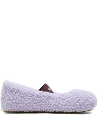 Moon Boot Ballerine con shearling - Viola