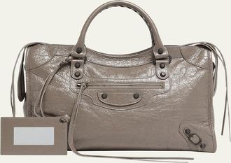 Balenciaga Le City Lambskin Leather Tote Bag