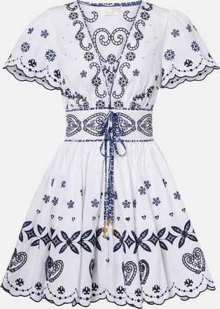 Camilla Embroidered cotton minidress