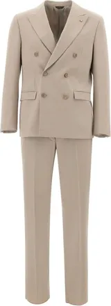 Manuel Ritz Double-Breasted Suit - male - Manuel Ritz - Double Breasted Suits - Beige - XL - Suits