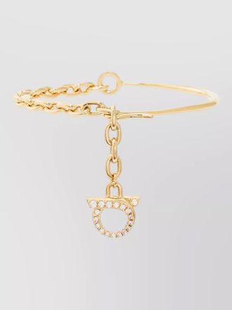 Ferragamo chain link bracelet featuring charm detail