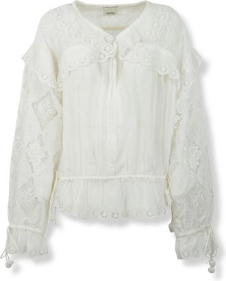 Isabel Marant Nowana Blouse - female - Isabel Marant - Blouses - White - XS - Blouses & Shirts