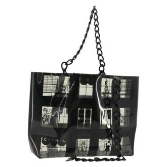 Chanel Bolso Tote de Cadena Met&aacute;lica Pre-owned - Pre-owned - Mujer - Negro - ONE SIZE