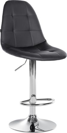 Clp Clp - Taburete De Bar Elmore En Polipiel Negro Metal Cromado