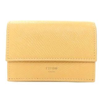 Celine Pre-owned Vintage Portemonnee (bi-fold) - Dames - Vintage Accessoires - Geel - ONE Size - Leer - Vintage