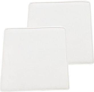 Beliani Conjunto De 2 Cojines Para Silla De Jard&iacute;n Con Cordones Funda Extra&iacute;ble Blanco Terni