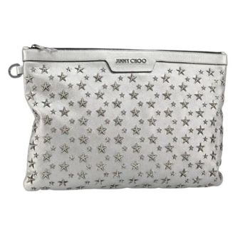 Jimmy Choo London Pre-owned Leather Clutch - - Pre-owned - Donna - Grigio - ONE SIZE