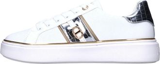 Twinset Schoenen, Dames, Wit, 40 EU, Leer, Oval T Leren Sneakers