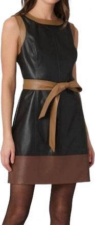 Shoshanna Shanti Dress In Jet/camel/brown