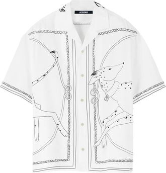 Jacquemus Camicia con stampa - Bianco