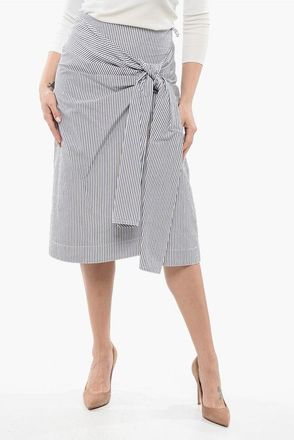 Bottega Veneta Gonna a Righe con Dettaglio Nodo taglia 36