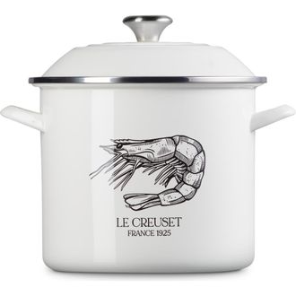 LE CREUSET Shrimp Seafood Stock Pot in White at Nordstrom
