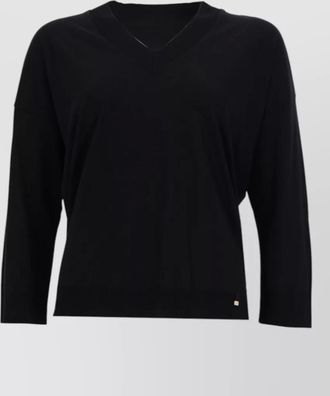 Herno knit top v neck long sleeves