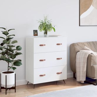 vidaXL C&oacute;moda Madera De Ingenier&iacute;a Blanco 69,5x34x90 Cm Vidaxl