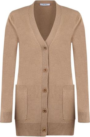 Max Mara Sequins Cardigan - Dames - Vesten - Bruin - XS - Wol - Truien & Vesten