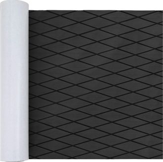 vidaXL Alfombra Para Barcos Rayado Gris Oscuro Y Negro 190 X 70 Cm Eva Vidaxl