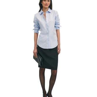 Brooks Brothers Classic Fit Non-Iron Oxford Shirt with Forward Point Collar - female - Brooks Brothers - Shirts - Blue - 3XS - Blouses & Shirts
