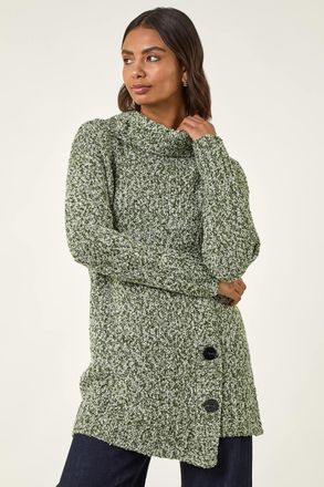 Roman Roll Neck Button Detail Jumper