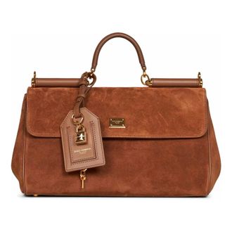 Dolce & Gabbana Dames, Tassen, Bruin, Maat: ONE Size Leer