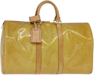 Louis Vuitton Pre-owned Weekend Bags, female, Beige, Size: ONE SIZE Pre-owned Leather Travel Bag