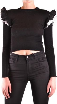 Philosophy di Lorenzo Serafini Zwart Katoenen Gebreide Kleding Lente/Zomer - Dames - Ronde hals truien - Zwart - M - Katoen - Truien & Vesten