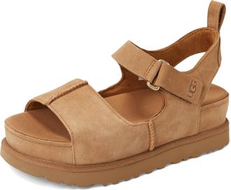 UGG Womens Goldenstar Hi Sandal, Chestnut Suede, 5.5 UK