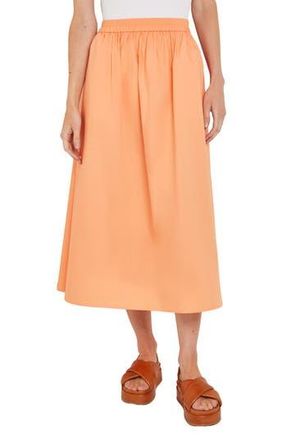 Misook Pleat Cotton Skirt in Citrine at Nordstrom Rack, Size X-Large