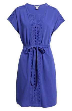 Tommy Bahama Sunset Harbor Eyelet Trim Dress in Bold Blue at Nordstrom, Size X-Large