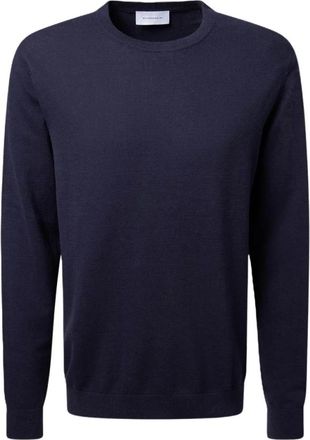 Baldessarini Trui met ronde hals - Heren - Ronde hals truien - Blauw - L - Katoen - Truien & Vesten