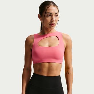 Nike Womens Zenvy Light-Support Lightly Lined Sports Bra in Pink | IF0298-897