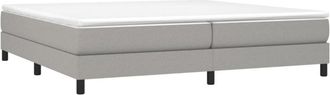 vidaXL Vidaxl - Cama Box Spring Con Colch&oacute;n Tela Gris Claro 200x200 Cm