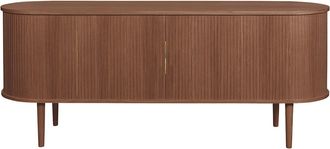 Miliboo Aparador Vintage De Madera Oscura Con 2 Puertas Correderas 160 Cm Epic