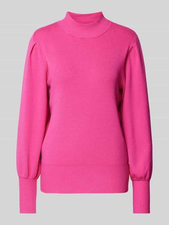 Vero Moda Strickpullover mit Stehkragen Modell FONNY in Pink, Größe L