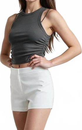 Fifteen Twenty Side Shirred Tank In Black