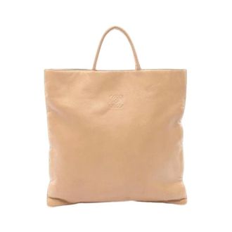 Loewe Pre-owned Tote Bags, female, Beige, Size: ONE SIZE Pre-owned Anagram Leather Tote Bag
