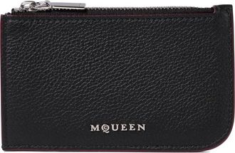 Alexander McQueen Alexander Mcqueen Mens Wallets & Card Holders - Black Leather - One Size