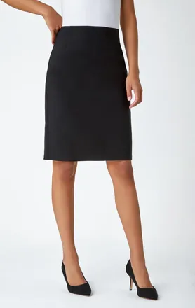 Roman Pull On Stretch Elastic Waist Pencil Skirt